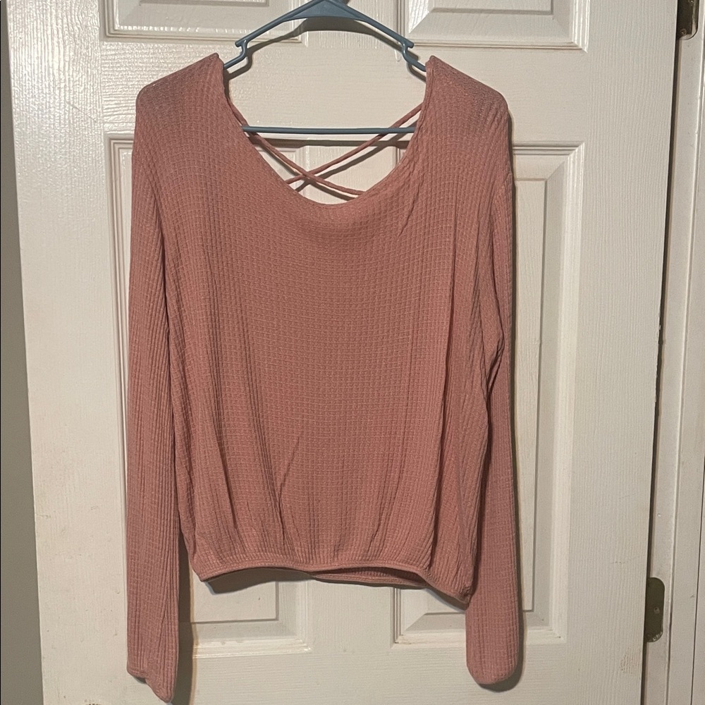 Free Kisses Dusty Pink Knit Top